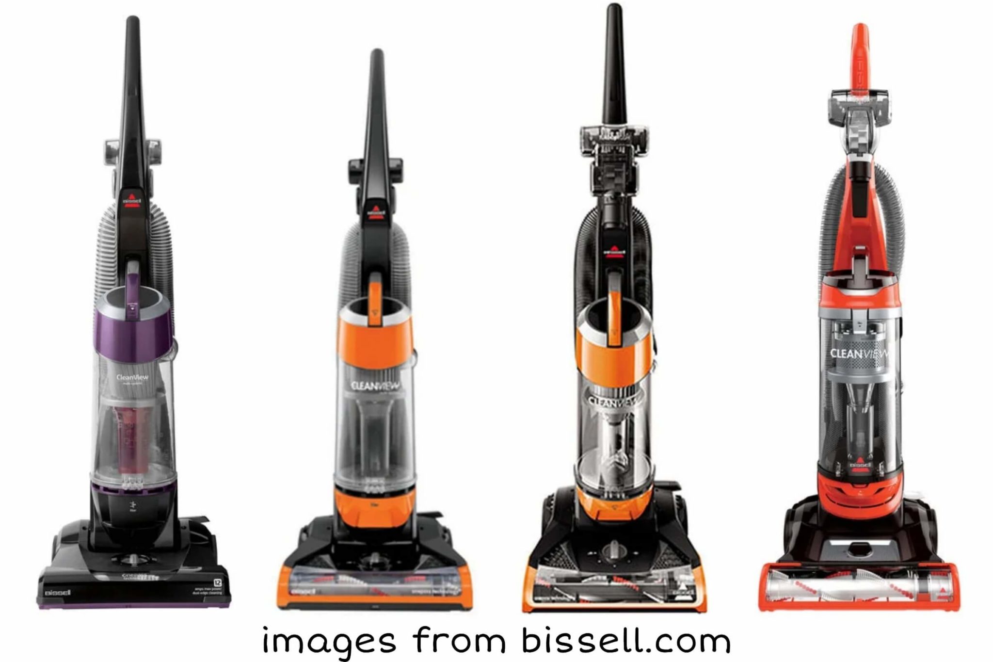 Bissell CleanView Bagless Upright Vacuum Cleaner Models Comparison
