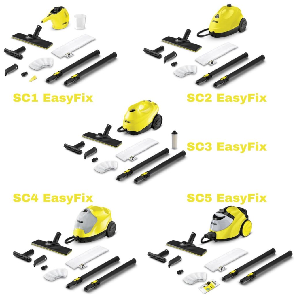 Karcher SC1 EasyFix vs SC2 EasyFix vs SC3 EasyFix vs SC4 EasyFix vs SC5